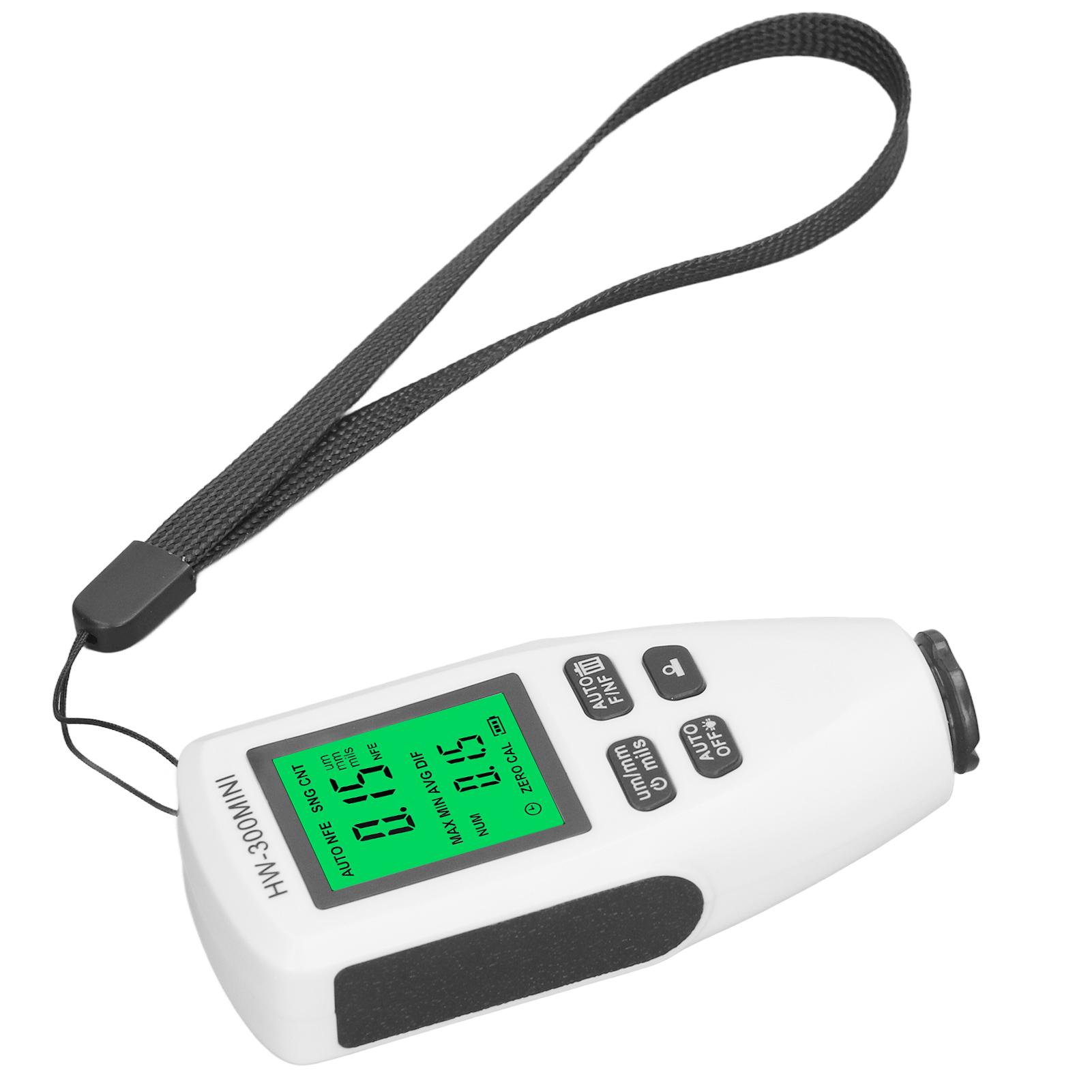 Car Coating Gauge Digital Automotive Paint Thickness Meter 0‑2000um F NF Automatic Detection Zero Calibration White ABS