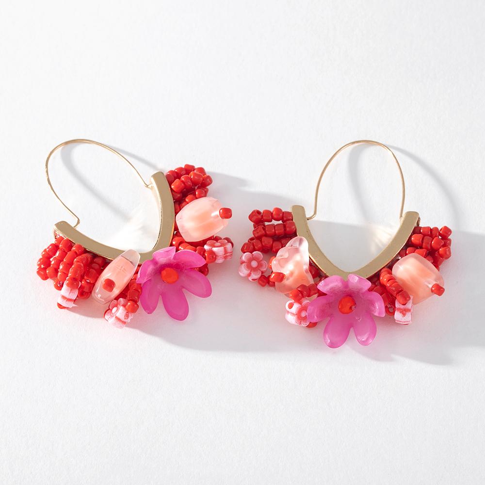 Pinkdudu 5 farbe V Form Acryl Ohrringe Elegante Temperament Cartoon Geometrische Ohrring für Frauen Schmuck PD1439