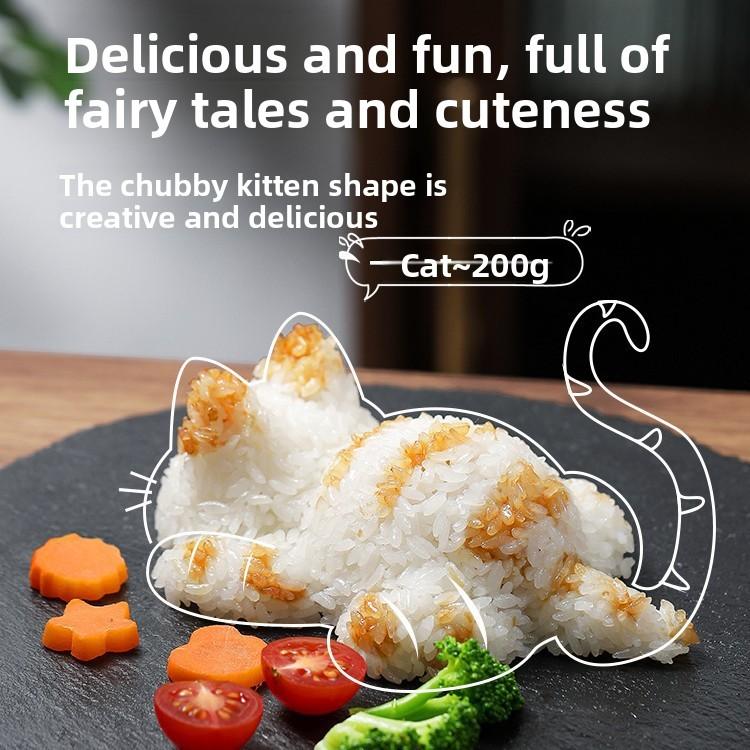 Urocza forma do ryżu w kształcie kota Narzędzie do jedzenia dla niemowląt i dzieci do sushi