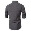 New Spring Men's Fashion Printed Long Sleeve Shirt Casual Versatile Daily Wear Top