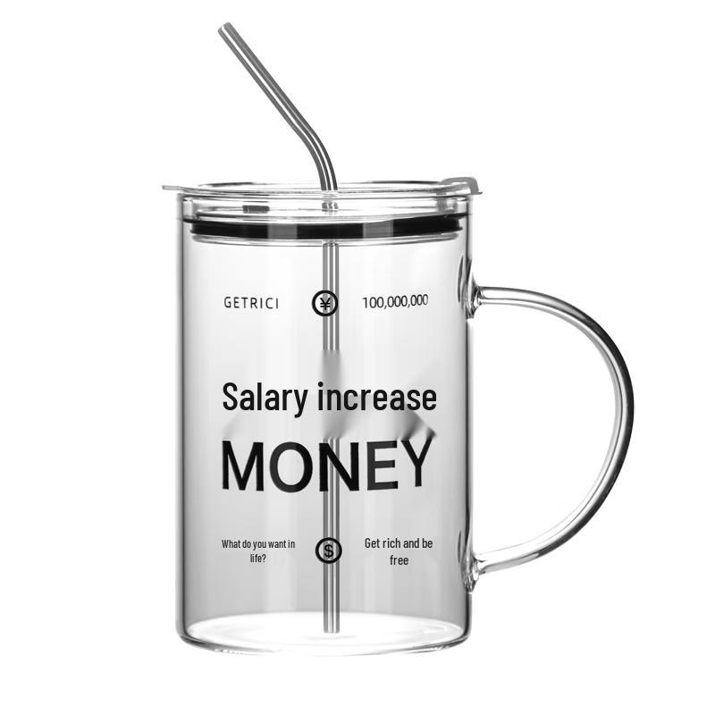 

Newair Graduated High Borosilicate Glass Water Bottle with Straw