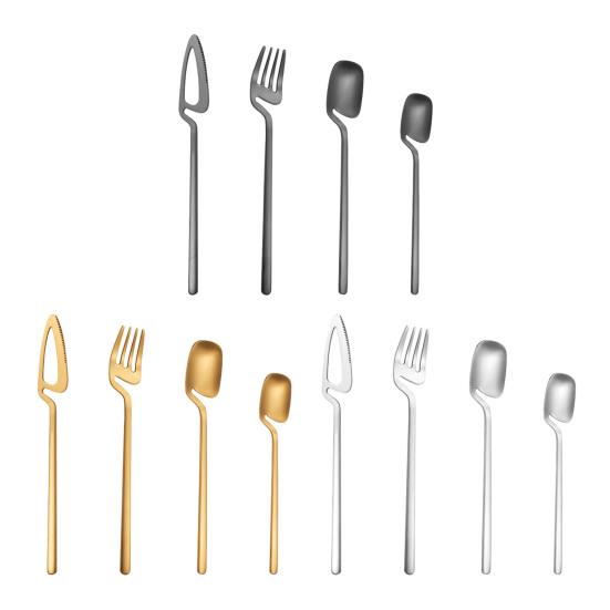 4 Delige Ophangbare Servies Set Roestvrij Staal Vork Mes Lepels Bestek Keukengerei Servies Set