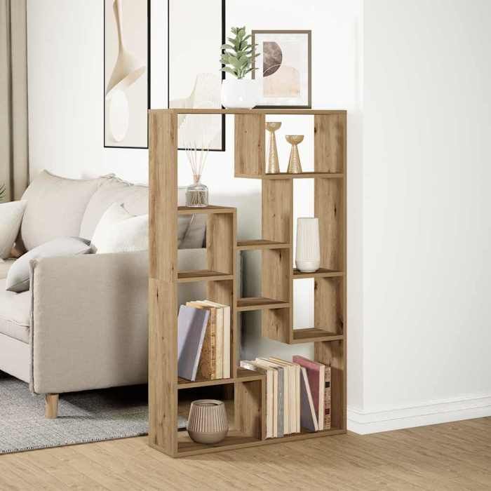 VidaXL Bookcase Artisan Oak 72x20x120 Cm Engineered Wood, Shelf, Storage Shelf, Book Support, Shelf 858164