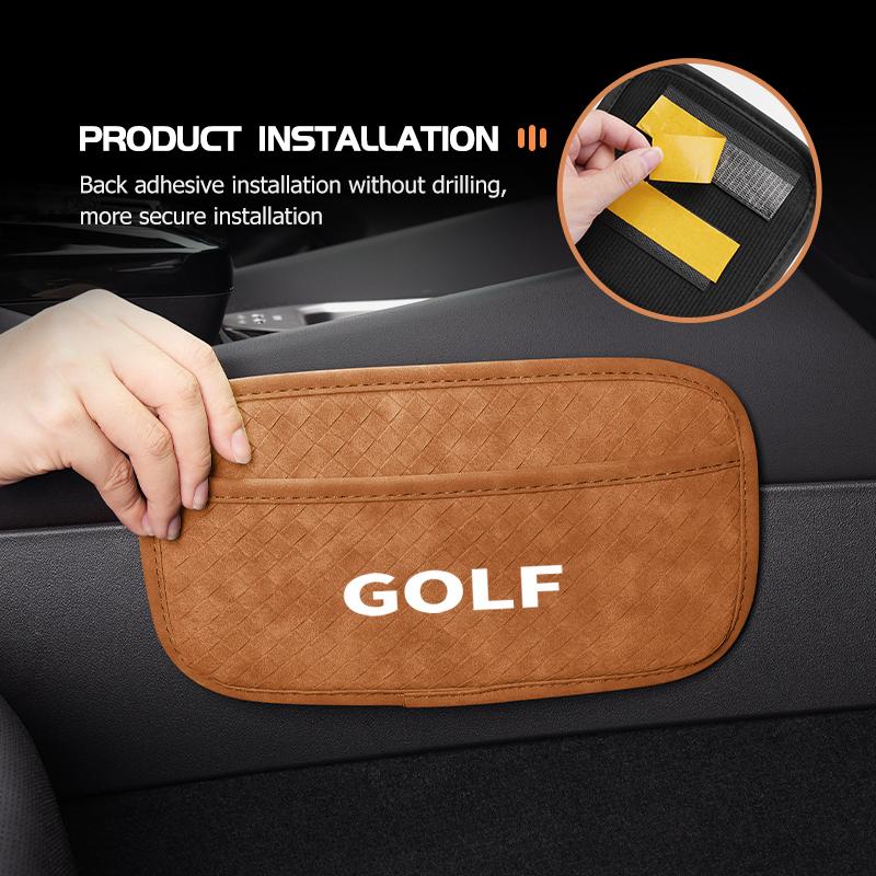 TMBCU1 For Volkswagen VW Car Seat Back Storage Pocket Adhesive Type Keys Card Organizer Golf Jetta Passat mk4 mk5 mk6 CC B5 B6 B7 Golf