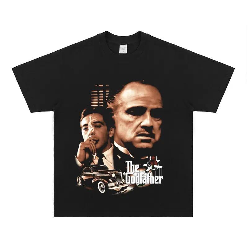 2026 Spring Summer The Godfather The Godfather Patriarch Movie American Casual Retro VTG Pure Cotton Tshirt Streetwear Tshirt S