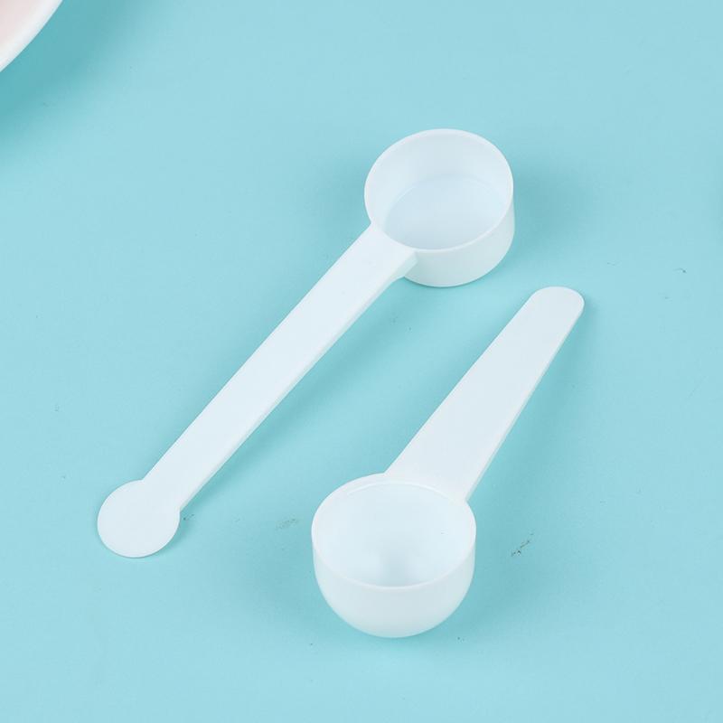 10Pcs 1g 3g 5g 10g Kitchen White Measuring Plastic Scoop Measuring Spoons Milk Powder Spoons 2ml/6ml/10ml/20ml/30ml