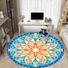 1pc Mandala Artwork Chair Carpet for Office, Non Slip, Soft and Durable Office Rug for Interior Decoration