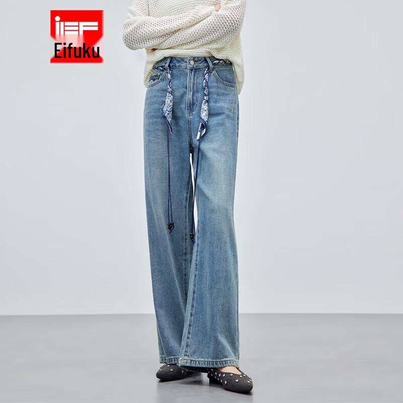 IEF Korean Style Women s Denim Wide-Leg Pants XL