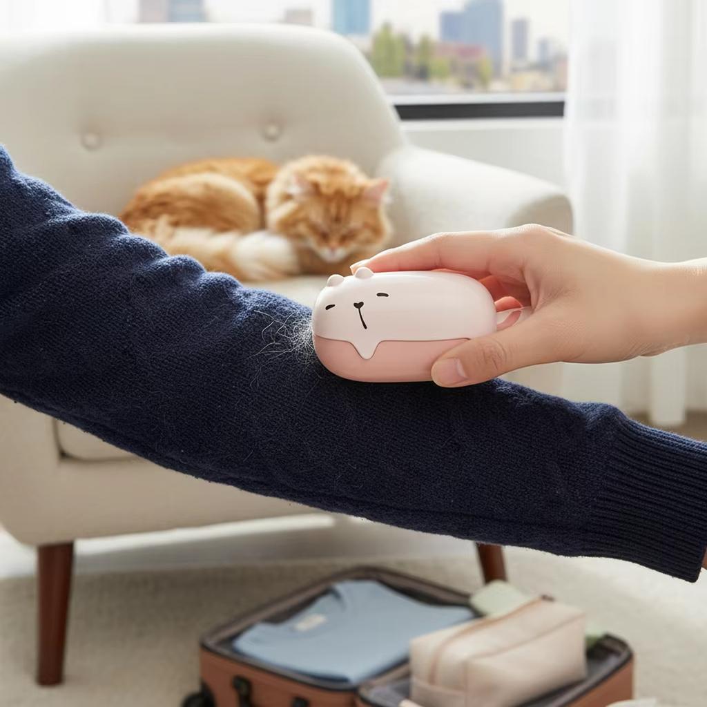 Portable Dual-Use Lint Roller with Reusable Washable Sticky Roller for Home and Travel Compact Design Easy To Clean and Carry
