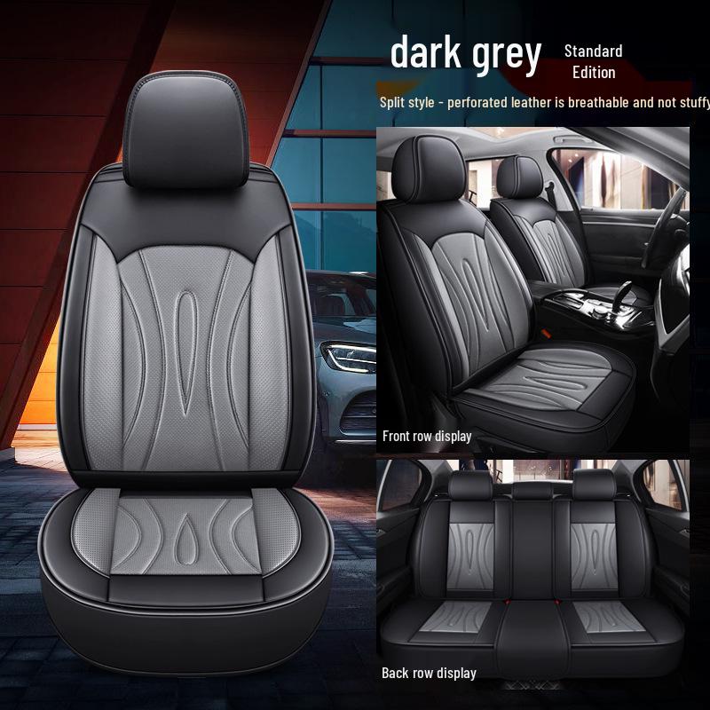 Universal All-Season Full Leather Car Seat Cushion