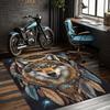 Wolf Dreamcatcher Tribal Art Crystal Velvet Rug Native American Style Gaming Room Floor Mat Spiritual Decor Cool Indoor Carpet