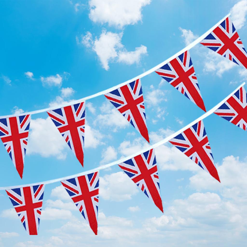 Union Jack Flag Bunting 2025 Queens Jubilee Decorations Party Supplies British Union Flag Bunting Banner Garlands Party Decors