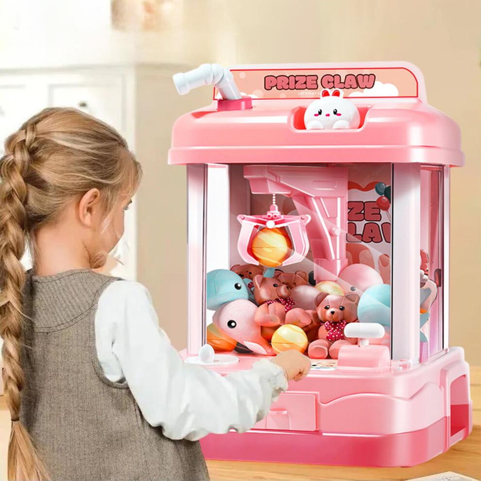 Mini Claw Machine Toy, Home Arcade Game, 180 Rotatable Claw, Music and Lights, USB Powered for 3-5 Years
