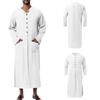 Men's Islamic Ramadan Jubba Kaftan Dishdash Arab Robe Thobe T Shirt Dress Tunic