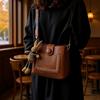Niche Korean Version Retro Spring and Summer Versatile Commuter Wide Shoulder Strap Messenger Bag High-end Shoulder Bucket Bag