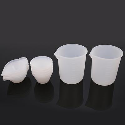 12 pezzi di tazze di misurazione per miscelazione in silicone, stampo in resina UV, kit di strumenti per gioielli fai da te