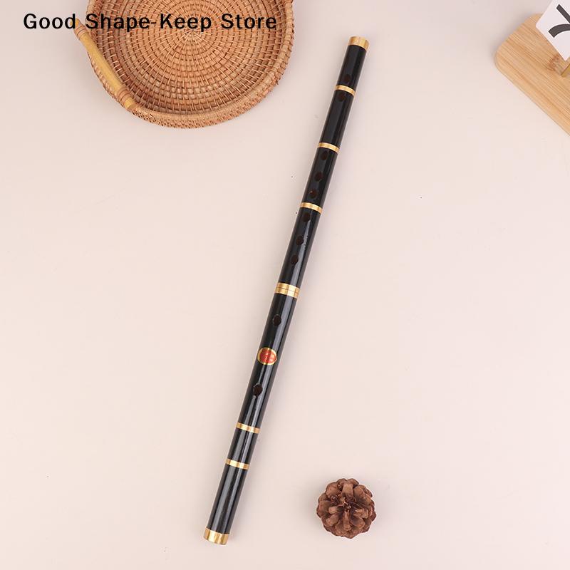 Handmade Bamboo Transverse Flute with 6 Holes F Key Folk Sound Lightweight Durable Musical Instrument for Beginners