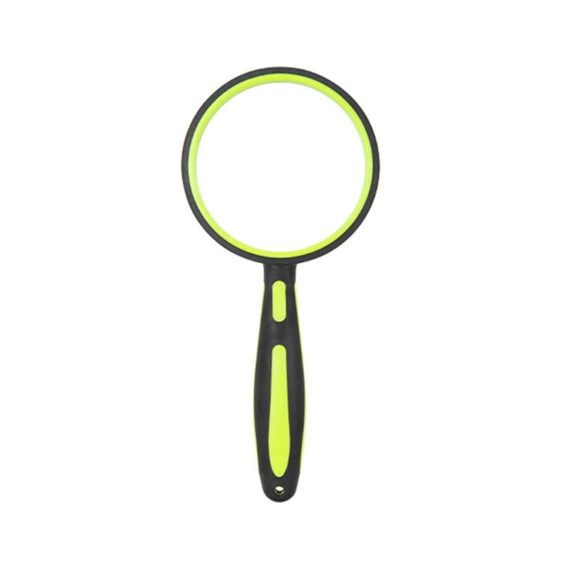 Optical Glass Magnifying Tool with Ergonomic Rubber Handle 5-10X Handheld Magnifier for Enhances Comfort and Usability