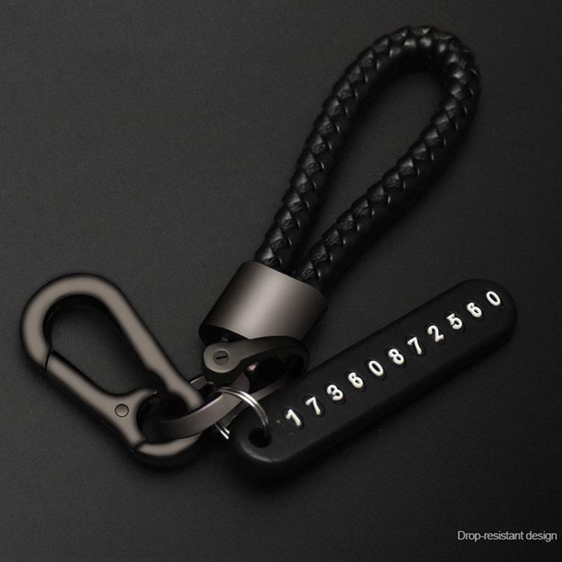 

Роскошный металлический автомобильный брелок с кольцом для ключей и пряжкой на веревке, защищающий от потери