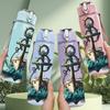 1PC Vintage Anchor Marine Pattern 750ml Color Plastic Sports Water Bottle Leakproof Flip Straw Lid Suitable for Sports Office Home Use