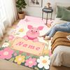 Custom Name Minnie Mouse Garden Living Room Non-Slip Area Rug Soft Carpet for Bedroom Kids Playroom Sofa Office Home Decor Doormat