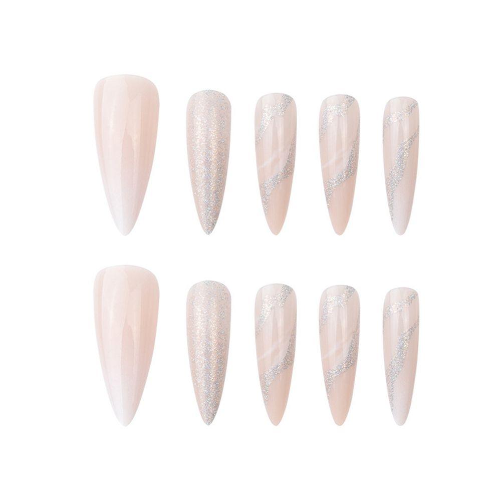 Detachable Nail Tips Manicure Tool Plum Blossom Stiletto False Nails Fake Nails Wearable Almond