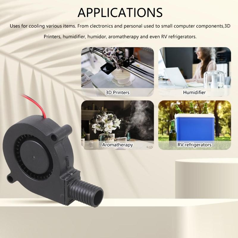 5015 Cooling Fan Brushless Blower Fan 3D Printer Part Extruder 2Pin Cooling Blower Fan XH2.54 Connector for 3D Printer