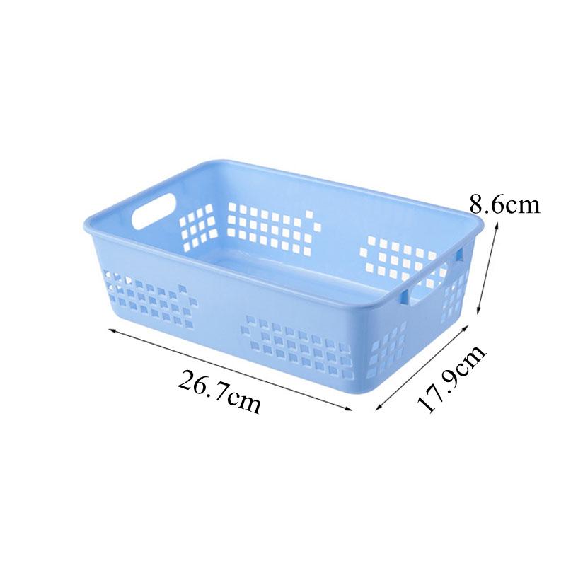 Rechteckiger Kunststoff-Aufbewahrungskorb Behälter Desktop Kosmetik Spielzeug Make-up Organizer Zuhause Küche Badezimmer Kleinteile Aufbewahrungsbox