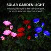 HeadeSolar Rose Light LED Garden Decoration Simulation Outdoor Waterproof Courtyard ParkGround Insertion Lawn Light