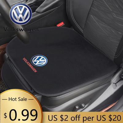 2026 New For VOLKSWAGEN VW Car Seat Cushion Non-Slip Cover Ice Silk Velvet Plush For VW Volkswagen Golf Polo Passat Touran Jetta