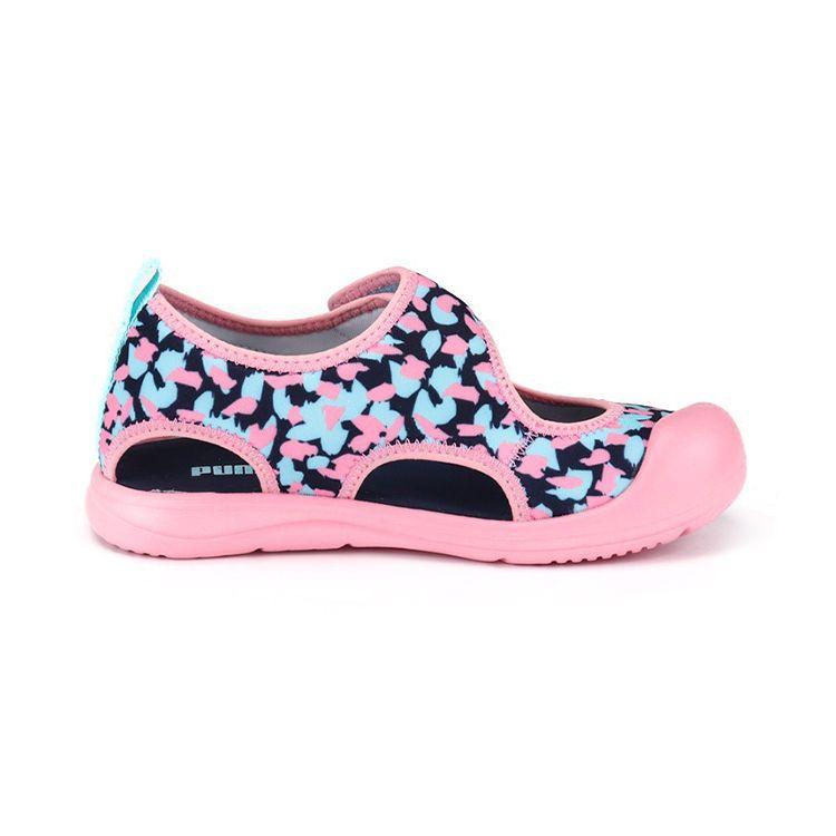 Puma Aquacat Round Toe Velcro Kids Sandals Floral Kids sandals 372157-02