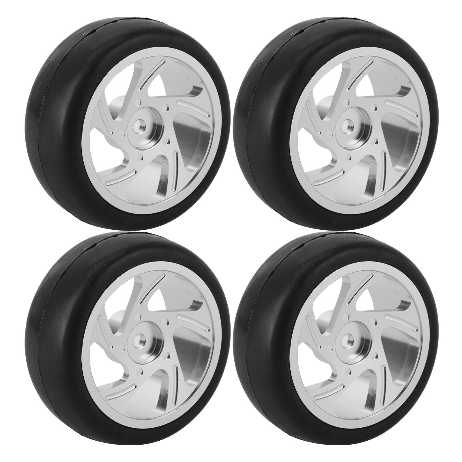 

63MM Remote Control Metal Wheel Hub Rubber Tires with Adapter for WPL D12 RC Truck