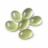 AAA+ Prehnit Cabochons Natürliche Grüne Ovale Edelsteine, Transluzenter Prehnit Flache Rückseite Lose Steine zur Schmuckherstellung