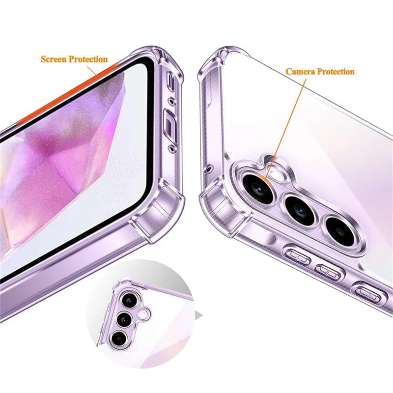 Anti-Knock Soft Clear TPU Silicone Phone Cover Case for Samsung Galaxy S24 S24+ S24 FE S25 S25+ S25 Ultra