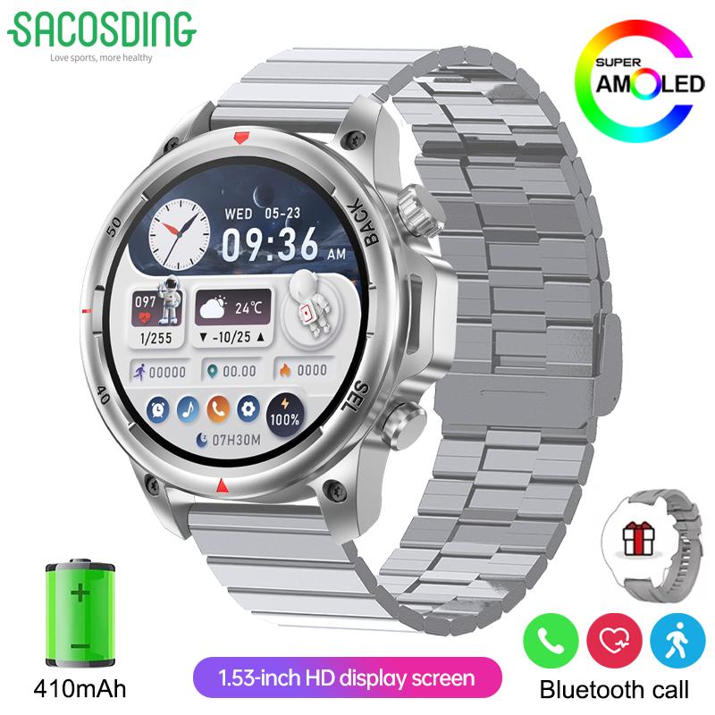 2025 Men's Sports Smartwatch Men Compass Fitness Tracker IP68 Waterproof Bluetooth Call Smartwatch Man Compatible Android IOS