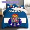 Custom Name,FC Porto Pattern Bedding Home Decoration Birthday Gift ( 1 Duvet Cover + 2 Pillowcase, Without Core),fan Merchandise.