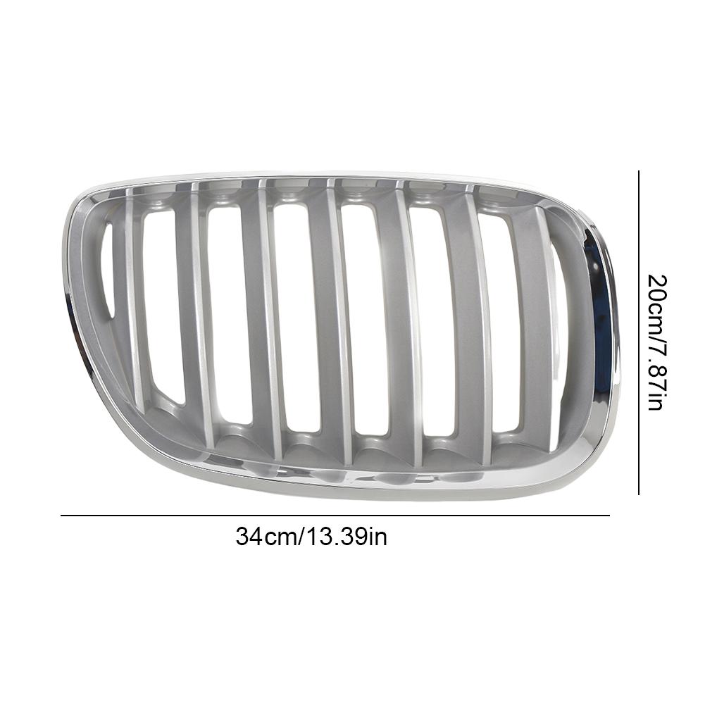 1 Pair Car Grilles 51137113733 51137113734 Anti-scratch ABS Car Front Hood Grill Front Upper Grilles for BMW X5 E53 04-06