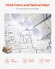 Wide Format Paper, 609.6 mm x 45.7 m Plotter Roll, 8 Rolls CAD Bond Rolls with 50.8 mm Core, 80 GSM Plotter Roll Rolls, for CAD Drawings, Engineering