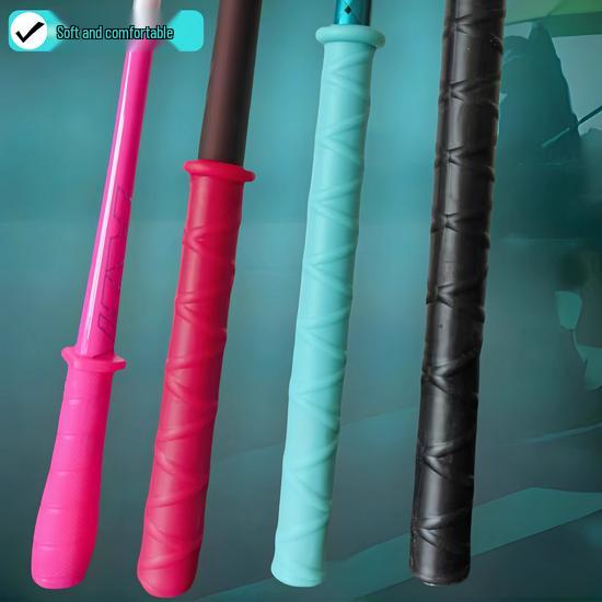 Capa de Silicone Antiderrapante para Cabo de Vara de Pesca com Enrolamento Automático e Fita Absorvente de Suor