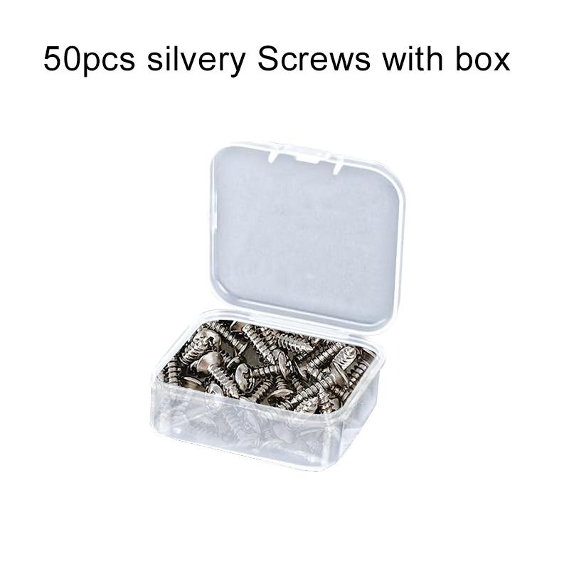 50pcs Electric Guitar Pickguard Screws with Mini Storage Box for Guitar Bass Metal Cover Plate Screw Guitar Accessories TMZ