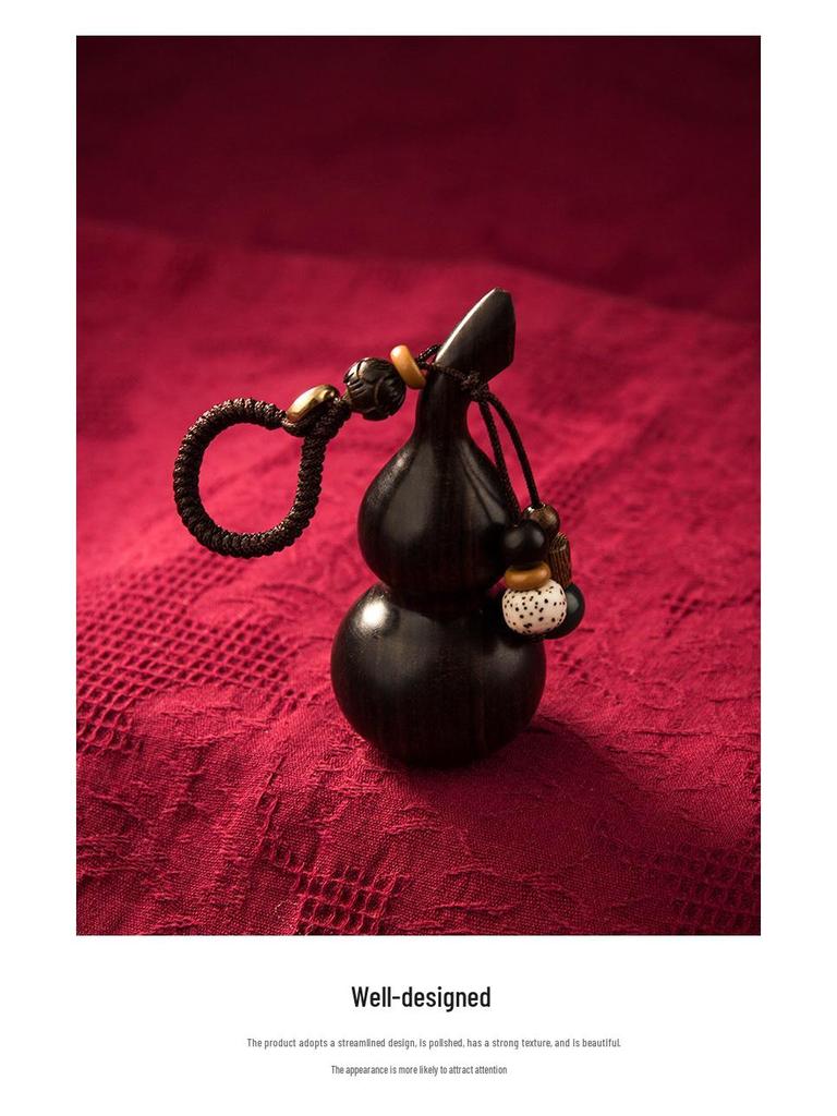 Sandalwood Gourd Keychain: Creative, Portable Pendant for Men & Women
