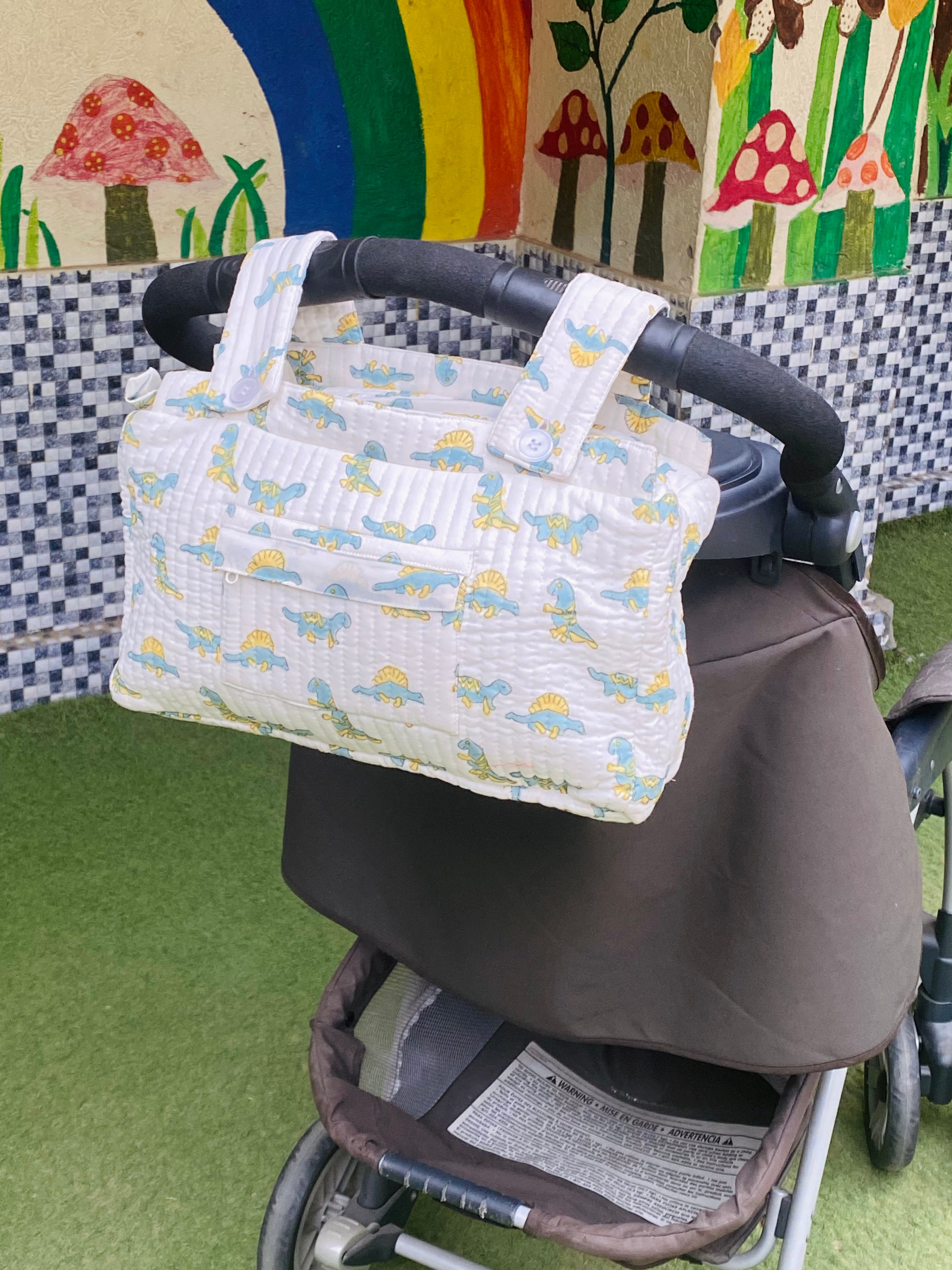 

Сумка-органайзер для коляски – стеганая