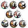 Pet Memorial Suncatcher Angel Cat Dog Sun Catcher Panel Stained Glass Window Hanging Ornaments Pet Loss Sympathy Gift for Pet Lovers