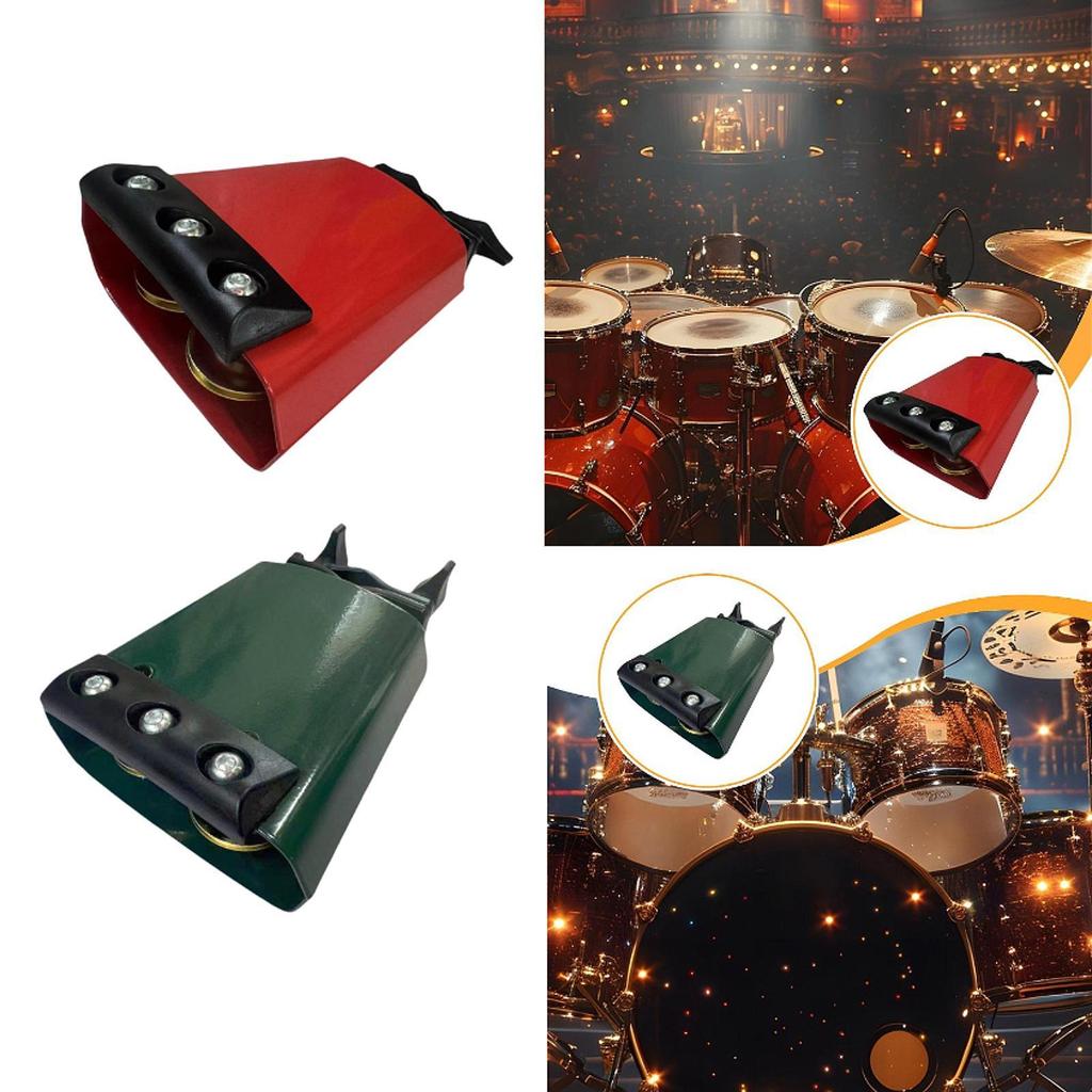 Cowbell Metal Percussion Instrument 4 inch for Festive Sports Events