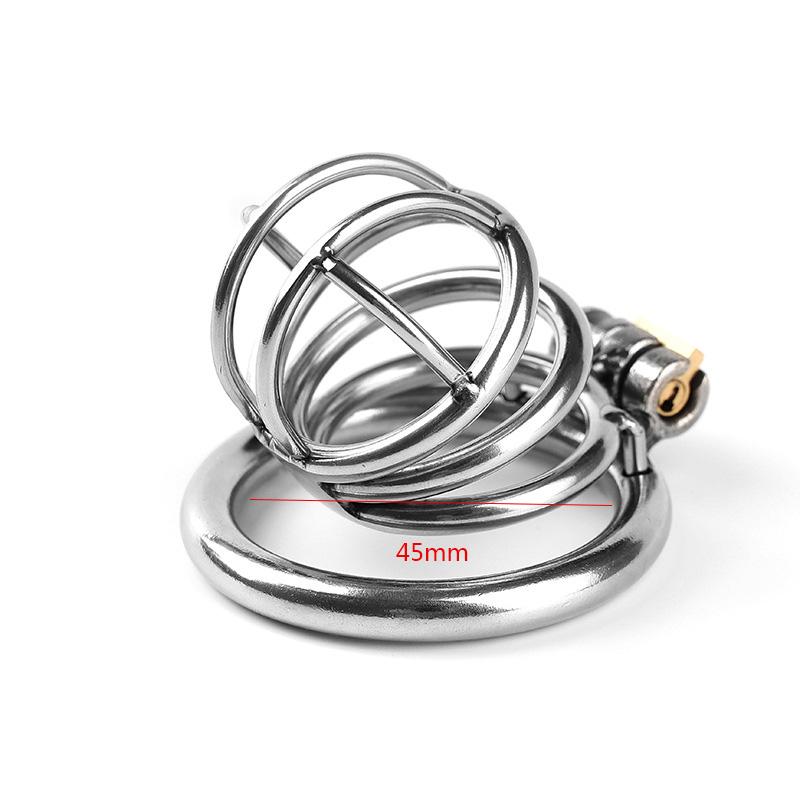 MoDi Kleines Penisschloss für Männer, Peniskäfig aus Edelstahl, Keuschheitsgürtel, Penisschloss, erotische Bondage, Treue für den Ehemann, großer Peniskäfig aus Metall