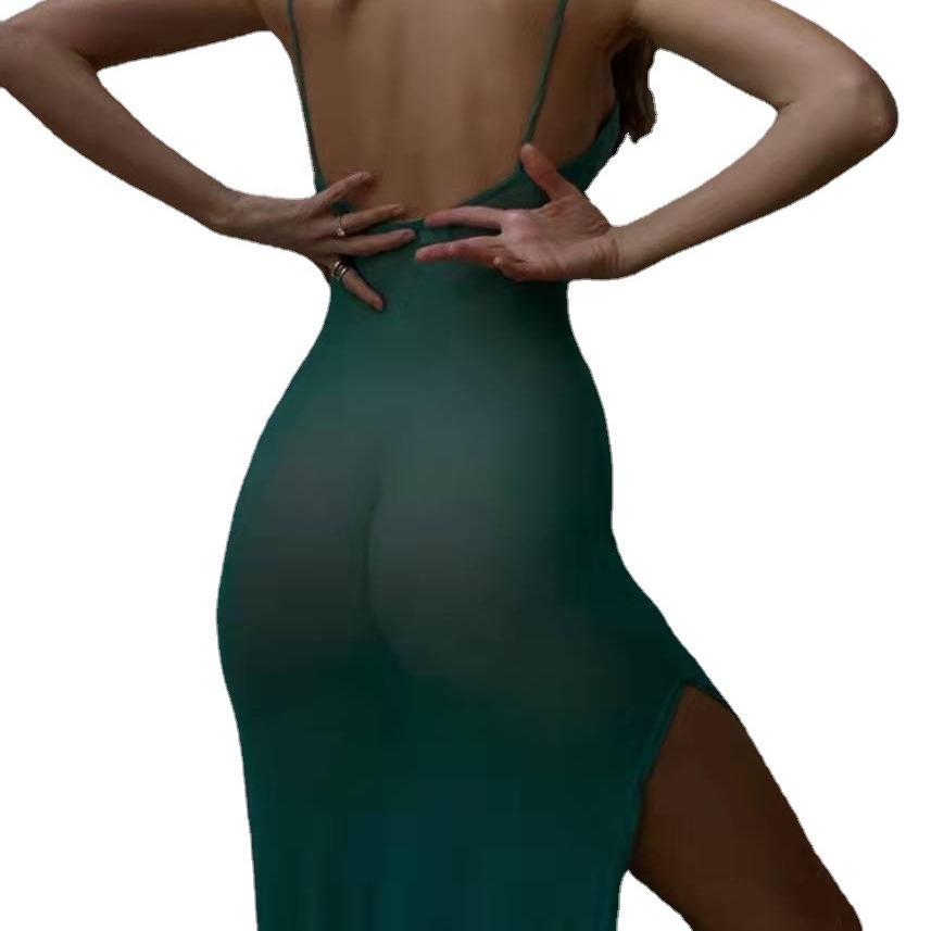 Rochie de vară sexy cu decolteu în V, fără mâneci, cu bretele, pentru femei