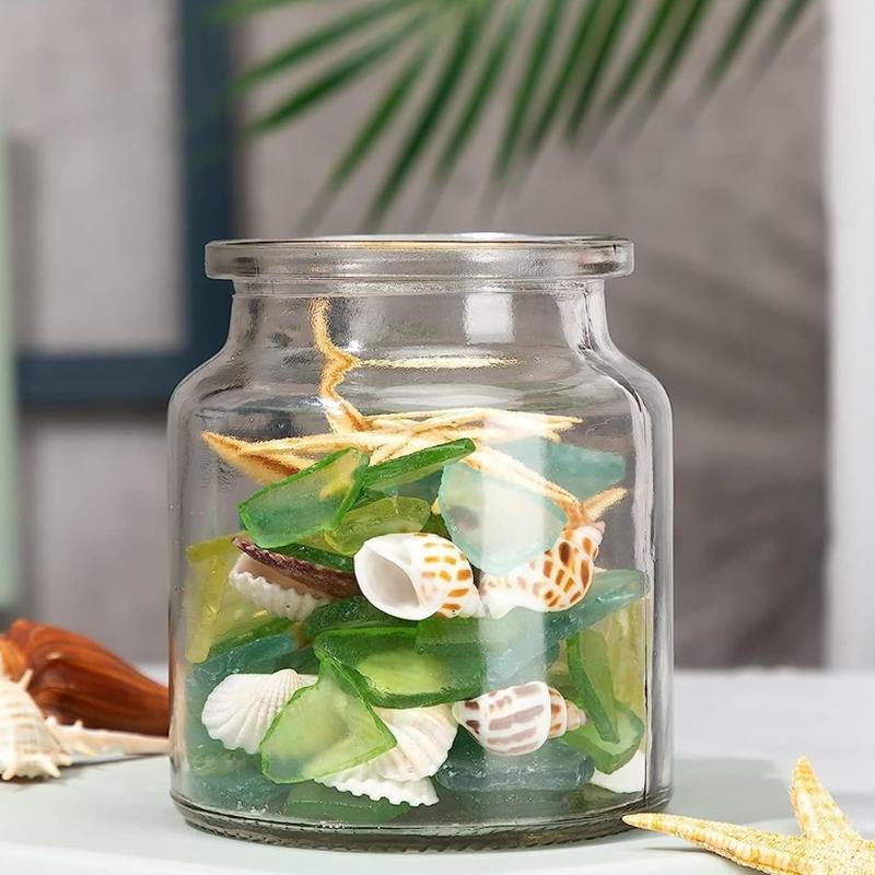 Smooth Sea Glass Fish Tanks Ornaments Safe For Aquarium Life Easy To Clean DIY Frosted Glass Piece Flower Pot Decors