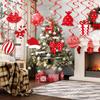 Ceiling Pendant Decorations Christmas Ceiling Decorations Indoor Hanging Decorations Red And White Color Scheme