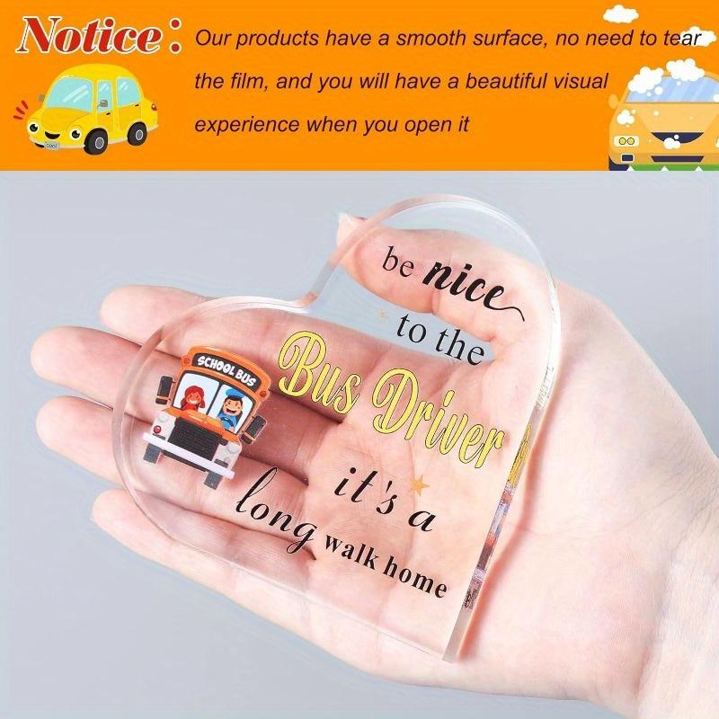 School Bus Driver Heart Gift - Christmas & Appreciation Acrylic Present