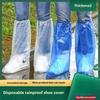 1 Paar verdickte transparente Überschuhe Einwegartikel Regenfeste Stiefel Outdoor Wiederverwendbar Rutschfest Wasserdicht Regenschuhüberzieher